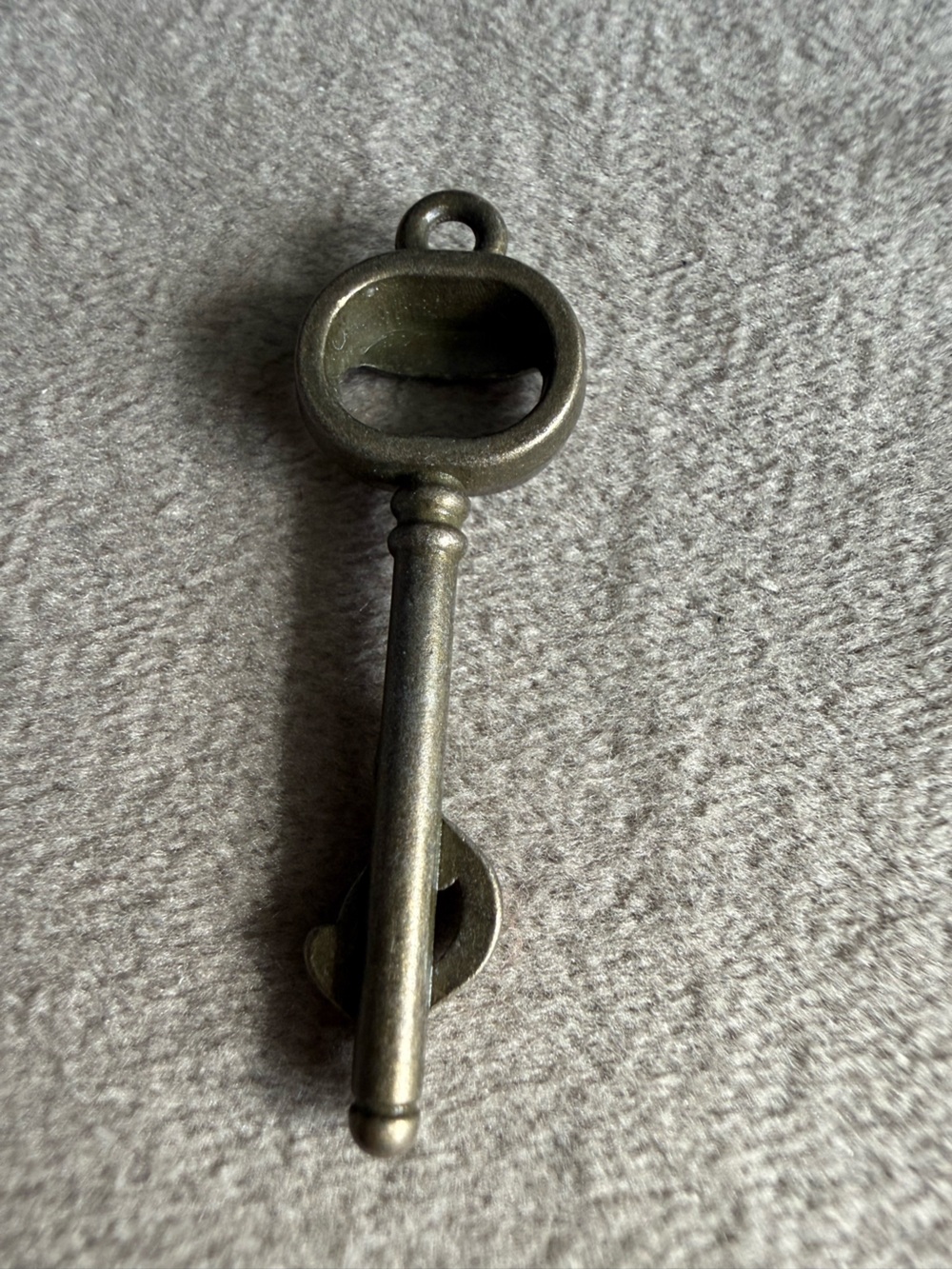 Antique-Style Decorative Skeleton Key in Metallic Finish - Picture 2 of 2